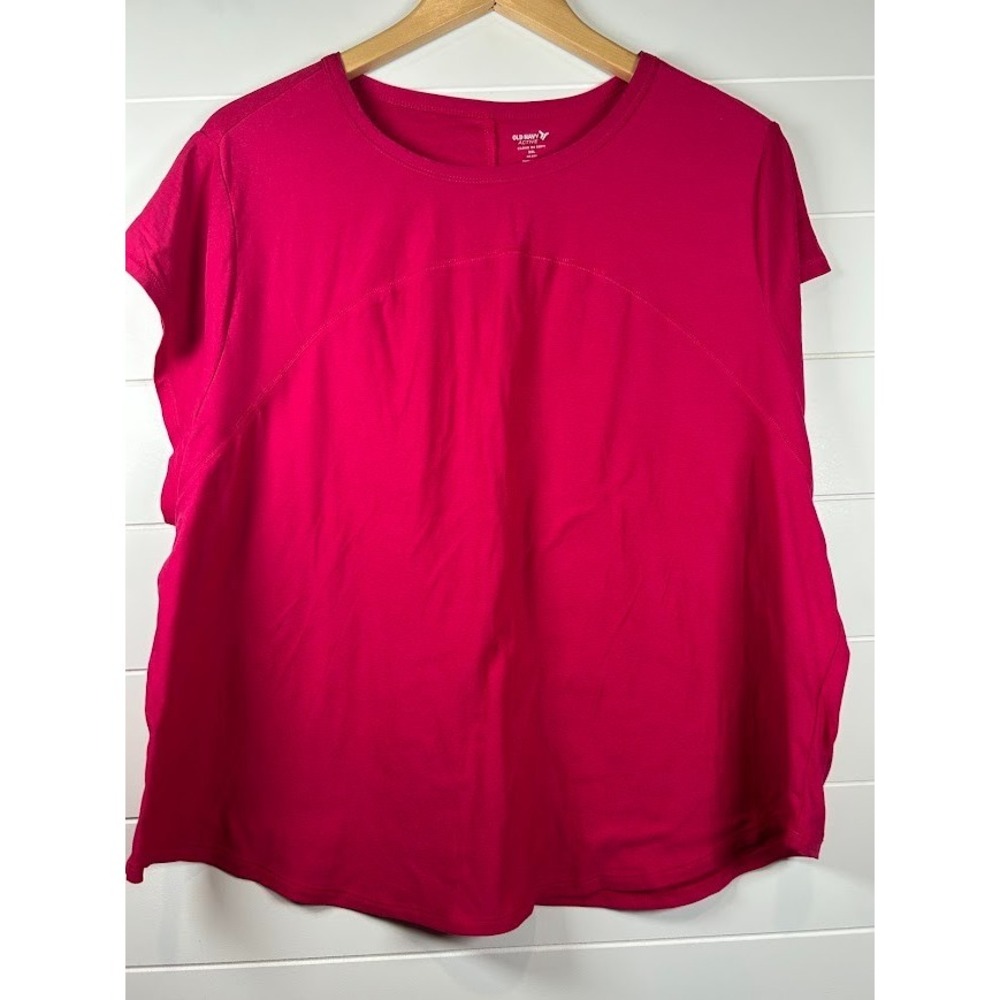 Old Navy Active Cloud 94 Soft Womens XXL Pink‎ Short Sleeve Go-Dry Top